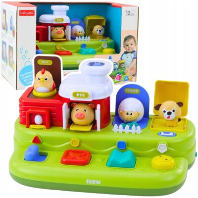 Lean Toys Zabawka Interaktywna Edukacyjna Dla Malucha Wyskakujące Zwierzęta Farma Lean Toys Zabawka Interaktywna Edukacyjna Dla Malucha Wyskakujące Zwierzęta Farma