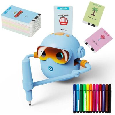 Inny producent Zabawka Interaktywna ROBOT Uczący Rysowania 100 kart 12 kolorowych markerów Inny producent Zabawka Interaktywna ROBOT Uczący Rysowania 100 kart 12 kolorowych markerów