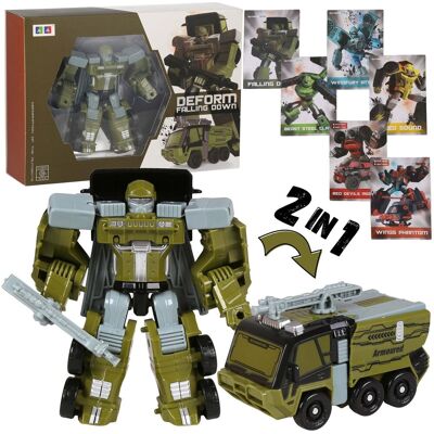 sarcia.eu Zabawka ROBOT transformujący + KARTY, robot pojazd wojskowy 2w1, zabawka dla dzieci TRANSFORMERS 3+ MEGA CREATIVE sarcia.eu Zabawka ROBOT transformujący + KARTY, robot pojazd wojskowy 2w1, zabawka dla dzieci TRANSFORMERS 3+ MEGA CREATIVE