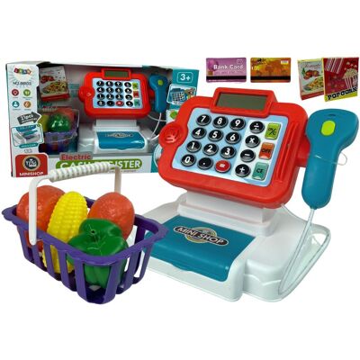 Lean Toys ZABAWKOWA KASA FISKALNA DLA DZIECI KALKULATOR AKCESORIA Lean Toys ZABAWKOWA KASA FISKALNA DLA DZIECI KALKULATOR AKCESORIA