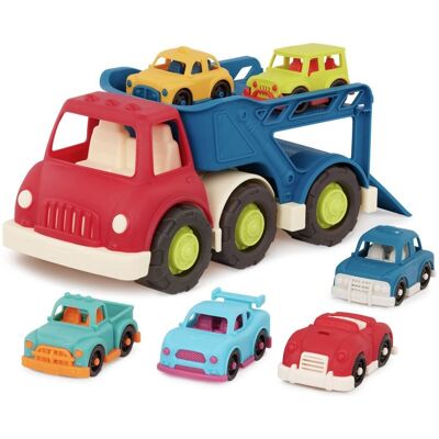 Zabawkowa laweta ciężarówka z 6 autkami Happy Cruisers B.Toys Zabawkowa laweta ciężarówka z 6 autkami Happy Cruisers B.Toys