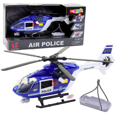 Lean Toys Zabawkowy Helikopter Policyjny Nosze Światła Dźwięki Lean Toys Zabawkowy Helikopter Policyjny Nosze Światła Dźwięki