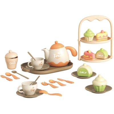 Lean Toys ZABAWKOWY KOLOROWY ZESTAW DO HERBATY I DESERÓW Lean Toys ZABAWKOWY KOLOROWY ZESTAW DO HERBATY I DESERÓW