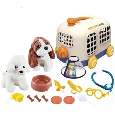 Lean Toys ZABAWKOWY WETERYNARZA DLA PSA Z TRANSPORTEREM Lean Toys ZABAWKOWY WETERYNARZA DLA PSA Z TRANSPORTEREM