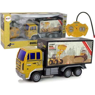 Lean Toys ZDALNIE STEROWANA CIĘŻARÓWKA BUDOWLANA ŻÓŁTA Lean Toys ZDALNIE STEROWANA CIĘŻARÓWKA BUDOWLANA ŻÓŁTA
