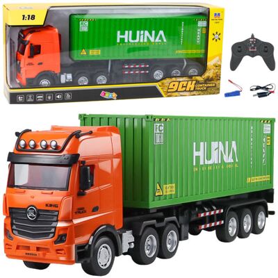 Lean Toys Zdalnie Sterowana Ciężarówka Z Kontenerem Zielona Lean Toys Zdalnie Sterowana Ciężarówka Z Kontenerem Zielona