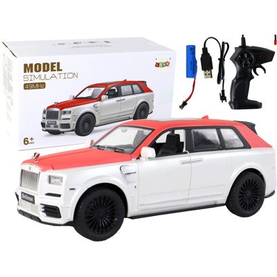 Lean Toys ZDALNIE STEROWANE AUTO NA PILOTBIAŁO-CZERWONE Lean Toys ZDALNIE STEROWANE AUTO NA PILOTBIAŁO-CZERWONE