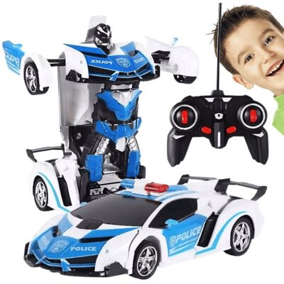 Inny producent Zdalnie Sterowany Samochód Auto Robot Policja Transformacja 2w1 Dla Dzieci Inny producent Zdalnie Sterowany Samochód Auto Robot Policja Transformacja 2w1 Dla Dzieci