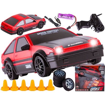 Lean Toys ZDALNIE STEROWANY SAMOCHÓD DO DRIFTU CZERWONY Lean Toys ZDALNIE STEROWANY SAMOCHÓD DO DRIFTU CZERWONY