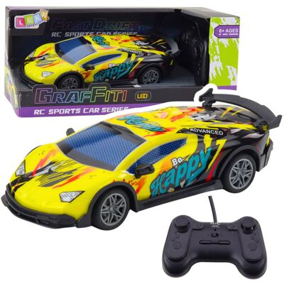 Lean Toys ZDALNIE STEROWANY SAMOCHÓD SPORTOWY ŚWIATŁA ŻÓŁTY Lean Toys ZDALNIE STEROWANY SAMOCHÓD SPORTOWY ŚWIATŁA ŻÓŁTY