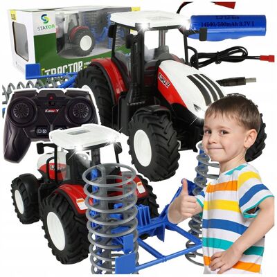 Stator Zdalnie Sterowany Traktor Ciągnik Rc Na Pilot Z Wałem Rolniczym Światła Led Z1145 Stator Zdalnie Sterowany Traktor Ciągnik Rc Na Pilot Z Wałem Rolniczym Światła Led Z1145