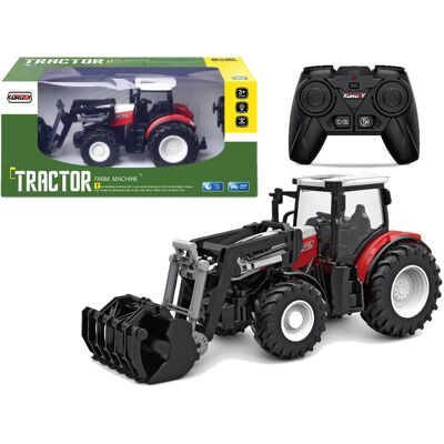 Lean Toys ZDALNIE STEROWANY TRAKTOR CZERWONY RUCHOMA ŁYŻKA Lean Toys ZDALNIE STEROWANY TRAKTOR CZERWONY RUCHOMA ŁYŻKA