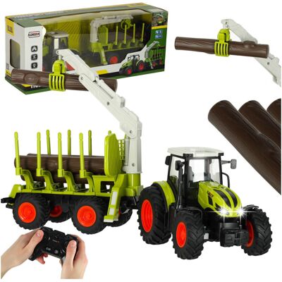 Lean Toys ZDALNIE STEROWANY TRAKTOR ROLNICZY Z PODNOŚNIKIEM Lean Toys ZDALNIE STEROWANY TRAKTOR ROLNICZY Z PODNOŚNIKIEM