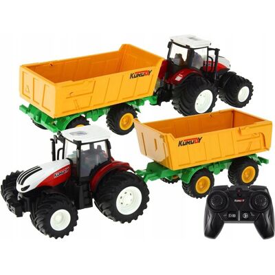 HH Poland Zdalnie Sterowany TRAKTOR Z PRZYCZEPĄ R/C Na Radio Farma Skala 1:24 HH Poland Zdalnie Sterowany TRAKTOR Z PRZYCZEPĄ R/C Na Radio Farma Skala 1:24