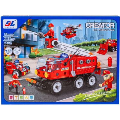 Lean Toys Zestaw 7W1 Straż Pożarna Do Rozkręcania I Skręcania Akcesor Lean Toys Zestaw 7W1 Straż Pożarna Do Rozkręcania I Skręcania Akcesor