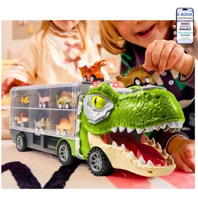 Pltb ZESTAW AUTEK DINOZAURÓW 13w1 – Duży Transporter Dino + Helikopter + Dźwięki i Światła PREZENT URODZINOWY DLA DZIECKA + EBOOK-2 Pltb ZESTAW AUTEK DINOZAURÓW 13w1 – Duży Transporter Dino + Helikopter + Dźwięki i Światła PREZENT URODZINOWY DLA DZIECKA + EBOOK-2