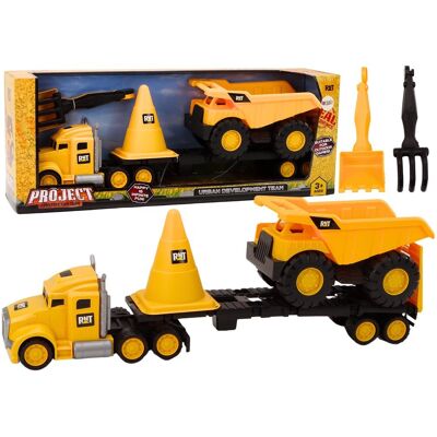 Lean Toys ZESTAW BUDOWLANY CIĘŻARÓWKA WYWROTKA W KOLORZE ŻÓŁTYM Lean Toys ZESTAW BUDOWLANY CIĘŻARÓWKA WYWROTKA W KOLORZE ŻÓŁTYM