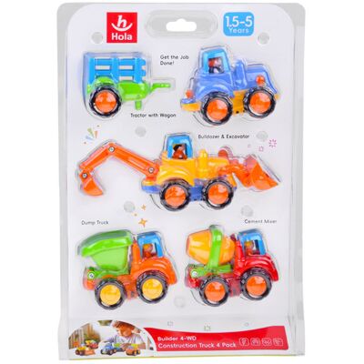 Lean Toys ZESTAW BUDOWLANY TRAKTOR KOPARKA DLA DZIECI Lean Toys ZESTAW BUDOWLANY TRAKTOR KOPARKA DLA DZIECI