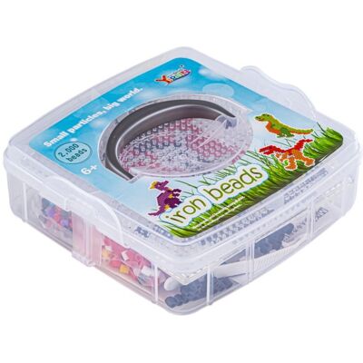 Lean Toys Zestaw Dla Dzieci W Kuferku Koraliki Do Prasowania Dinozauy Lean Toys Zestaw Dla Dzieci W Kuferku Koraliki Do Prasowania Dinozauy