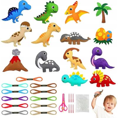 inna (Inny) ZESTAW DO SZYCIA DLA DZIECI FILCOWE DINOZAURY 14 SZTUK DIY ZRÓB TO SAM inna (Inny) ZESTAW DO SZYCIA DLA DZIECI FILCOWE DINOZAURY 14 SZTUK DIY ZRÓB TO SAM