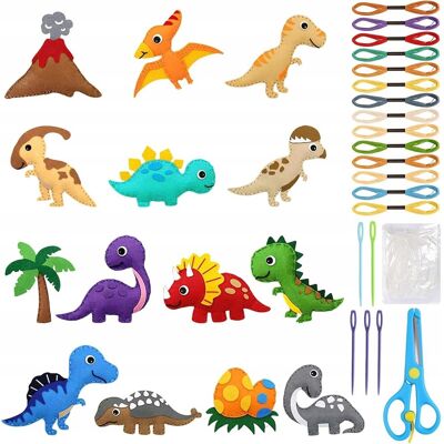 Inny producent Zestaw Do Szycia Dla Dzieci Filcowe Dinozaury Bezpieczna Igła Zestaw Diy Inny producent Zestaw Do Szycia Dla Dzieci Filcowe Dinozaury Bezpieczna Igła Zestaw Diy