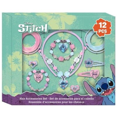 Kids Euroswan Zestaw dodatków do włosów STITCH Biżuteria Gumki Spinki 12 akcesoriów KIDS ST00102 Kids Euroswan Zestaw dodatków do włosów STITCH Biżuteria Gumki Spinki 12 akcesoriów KIDS ST00102