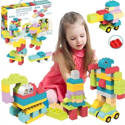 Lean Toys ZESTAW DUŻE KLOCKI KONSTRUKCYJNE DLA DZIECI Lean Toys ZESTAW DUŻE KLOCKI KONSTRUKCYJNE DLA DZIECI