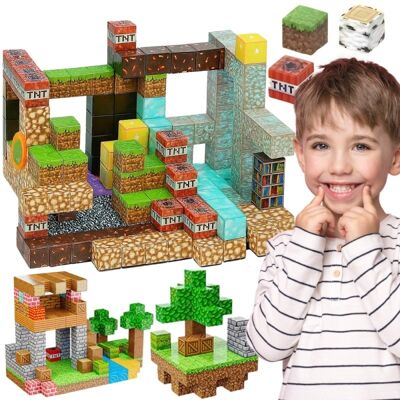 Lean Toys Zestaw Edukacyjny dla Dzieic Magnetyczne Klocki Lean Toys Zestaw Edukacyjny dla Dzieic Magnetyczne Klocki