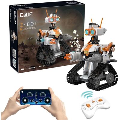 Zestaw klocki konstrukcyjne CaDA Zdalnie sterowany Z.BOT Code Robot RC Programowanie Robotyka Światło LED 462 elementy Zestaw klocki konstrukcyjne CaDA Zdalnie sterowany Z.BOT Code Robot RC Programowanie Robotyka Światło LED 462 elementy