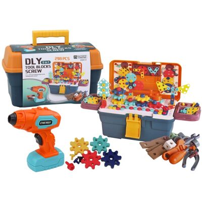Lean Toys Zestaw Klocki Konstrukcyjne W Skrzynce Akcesoria Lean Toys Zestaw Klocki Konstrukcyjne W Skrzynce Akcesoria