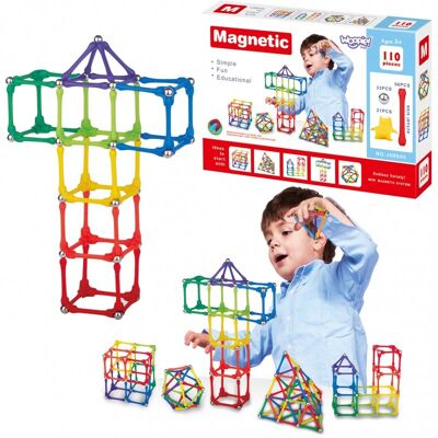 Lean Toys Zestaw Klocki Magnetyczne Konstrukcyjne Lean Toys Zestaw Klocki Magnetyczne Konstrukcyjne