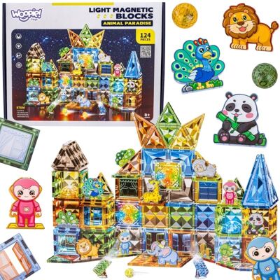 Lean Toys ZESTAW KLOCKI MAGNETYCZNE KONSTRUKCYJNE ŚWIECĄCE Lean Toys ZESTAW KLOCKI MAGNETYCZNE KONSTRUKCYJNE ŚWIECĄCE