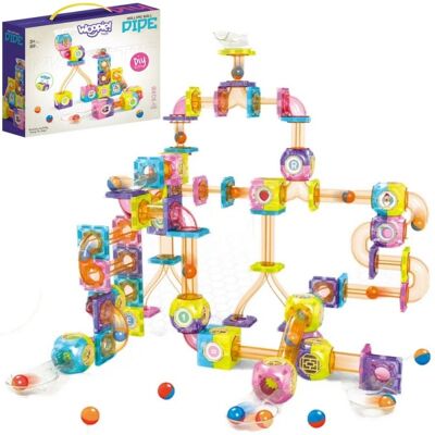 Lean Toys ZESTAW KLOCKI MAGNETYCZNE TOR KULKOWY DLA NAJMŁODSZYCH Lean Toys ZESTAW KLOCKI MAGNETYCZNE TOR KULKOWY DLA NAJMŁODSZYCH