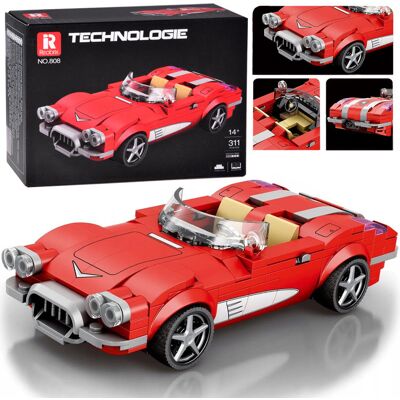 Lean Toys ZESTAW KLOCKI RO AUTO CZERWONE DLA DZIECI Lean Toys ZESTAW KLOCKI RO AUTO CZERWONE DLA DZIECI
