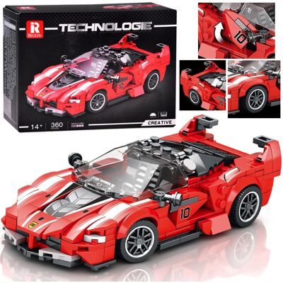 Lean Toys ZESTAW KLOCKI TECHNICZNE AUTO CZERWONE Lean Toys ZESTAW KLOCKI TECHNICZNE AUTO CZERWONE