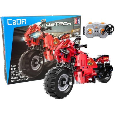 Import LEANToys Zestaw klocków CADA Motocykl Zdalnie Sterowany 2.4G 484 elementy Import LEANToys Zestaw klocków CADA Motocykl Zdalnie Sterowany 2.4G 484 elementy