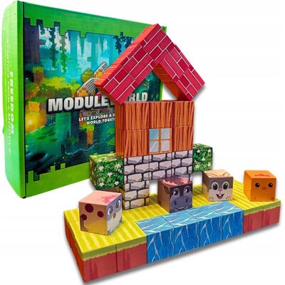 SkibiStore Zestaw Klocków Magnetycznych 46 el Piksele Bloki Na Magnes Module World SkibiStore Zestaw Klocków Magnetycznych 46 el Piksele Bloki Na Magnes Module World