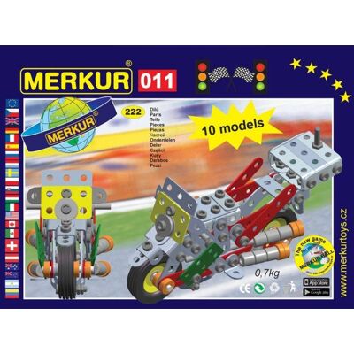 Zestaw konstrukcyjny Merkur 011 - 10 motocykli - 230 elementów Zestaw konstrukcyjny Merkur 011 - 10 motocykli - 230 elementów