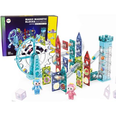 Lean Toys ZESTAW KONSTRUKCYJNY Z ŚWIECĄCĄ ZJEŻDŻALNIĄ I WINDĄ Lean Toys ZESTAW KONSTRUKCYJNY Z ŚWIECĄCĄ ZJEŻDŻALNIĄ I WINDĄ