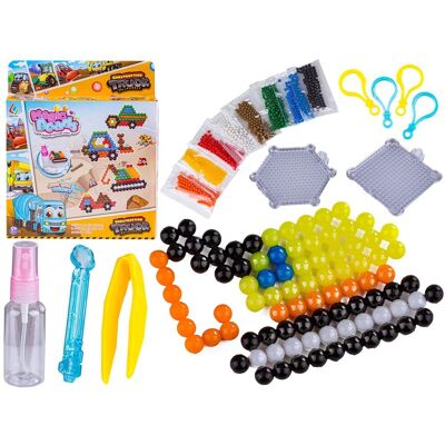Lean Toys Zestaw Koraliki Wodne Pojazdy Budowlane Akcesoria Lean Toys Zestaw Koraliki Wodne Pojazdy Budowlane Akcesoria
