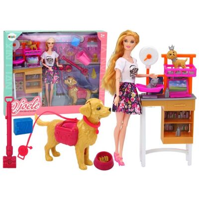 Lean Toys Zestaw Lalka Z Psami Kot Karma Weterynarz Akcesoria Lean Toys Zestaw Lalka Z Psami Kot Karma Weterynarz Akcesoria