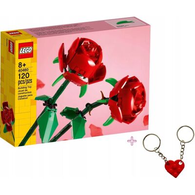 ZESTAW LEGO Róże + Brelok dla zakochanych przyjaźni Walentynki ZESTAW LEGO Róże + Brelok dla zakochanych przyjaźni Walentynki