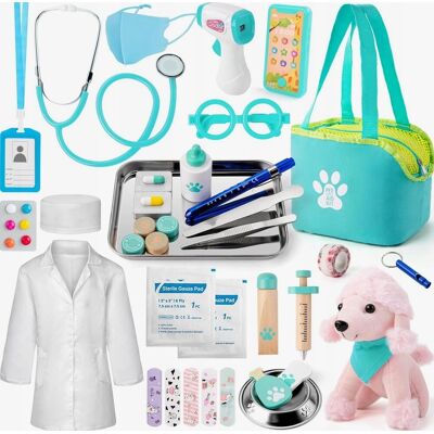 Inny producent Zestaw Lekarza Weterynarza Dla Dzieci Pluszak Kostium Torba Zabawka Inny producent Zestaw Lekarza Weterynarza Dla Dzieci Pluszak Kostium Torba Zabawka