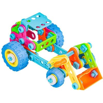 DK Investment Group Zestaw Majsterkowicza Traktor Pojazdy Budowlane Śruby Klocki Dla Dzieci DK Investment Group Zestaw Majsterkowicza Traktor Pojazdy Budowlane Śruby Klocki Dla Dzieci