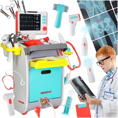 Artemis Zestaw Małego Lekarza dla Dzieci Mały Doktor na Wózku Stetoskop 22 Elementy Artemis Zestaw Małego Lekarza dla Dzieci Mały Doktor na Wózku Stetoskop 22 Elementy