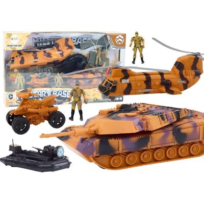 Lean Toys Zestaw Militarny Czołg Wojskowy Helikopter Śmigłowiec Spadochroniarz Dźwięki Lean Toys Zestaw Militarny Czołg Wojskowy Helikopter Śmigłowiec Spadochroniarz Dźwięki