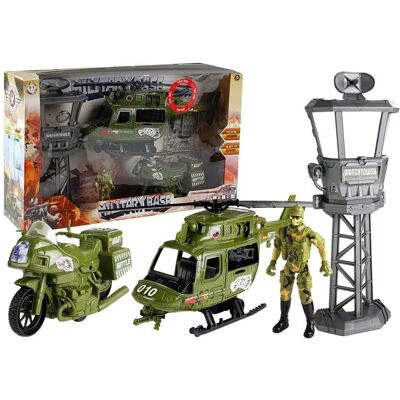 Zestaw Militarny Helikopter Wojskowy Motor Wieża Import LEANToys Zestaw Militarny Helikopter Wojskowy Motor Wieża Import LEANToys