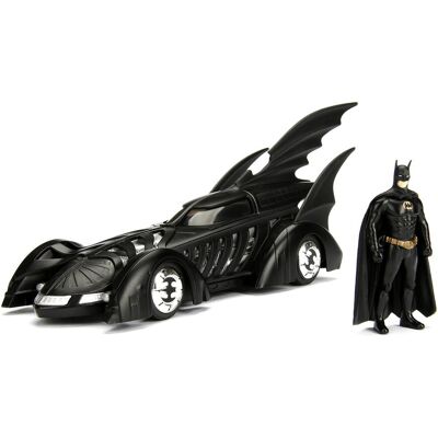 Zestaw modelarski Batmobile-Batman Forever 22 cm skala 1/24 z rysunkiem Batman – 100% oryginalny oficjalny DC Comics Jada Toys Zestaw modelarski Batmobile-Batman Forever 22 cm skala 1/24 z rysunkiem Batman – 100% oryginalny oficjalny DC Comics Jada Toys