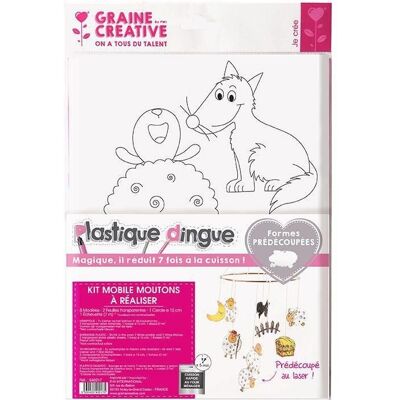 Graine Créative ShrinkCrazy Zestaw plastykowy - Ruchoma owca Graine Créative ShrinkCrazy Zestaw plastykowy - Ruchoma owca