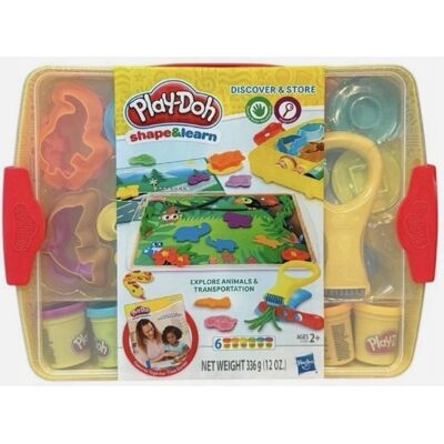 Hasbro ZESTAW PLAY-DOH Shape Learn Walizka ciastolina foremki 6 TUB akcesoria Hasbro ZESTAW PLAY-DOH Shape Learn Walizka ciastolina foremki 6 TUB akcesoria